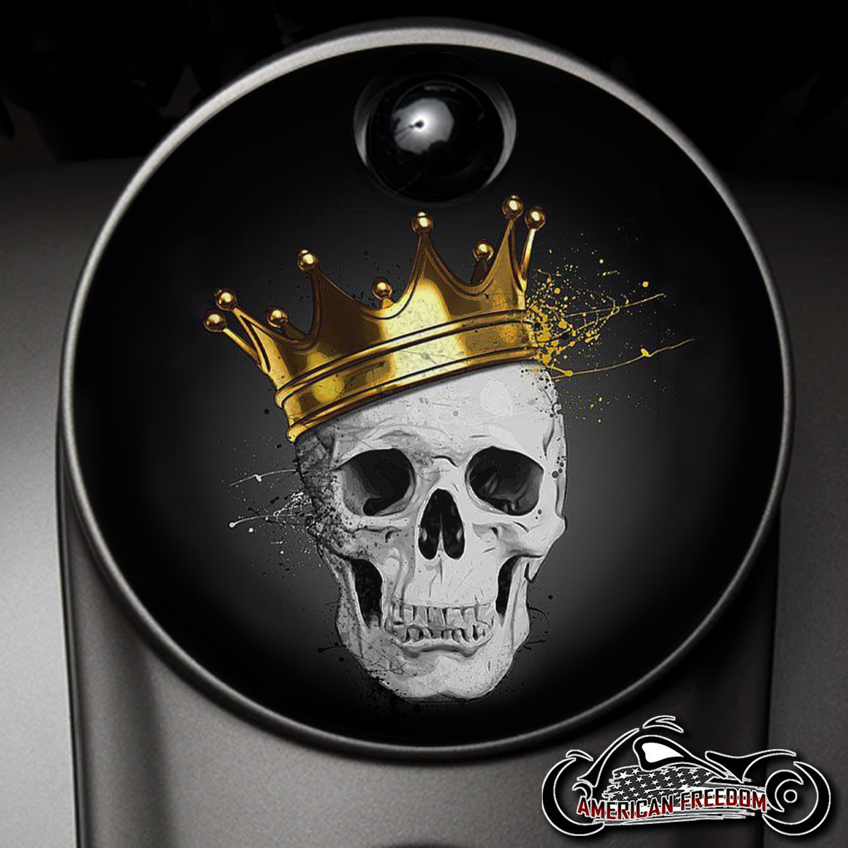 Custom Fuel Door - King Skull